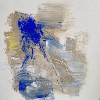 Painting titled "Blue desert" by Mathilde Howells, Original Artwork, Acrylic