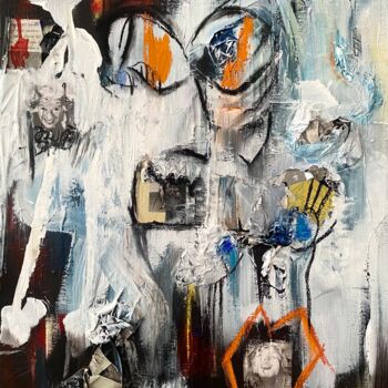 Painting titled "FACE" by Mathilde Howells, Original Artwork, Collages