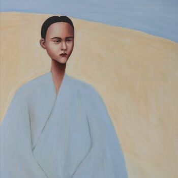 Malarstwo zatytułowany „Warrior of the Dess…” autorstwa Mathilde Lâm, Oryginalna praca, Akryl