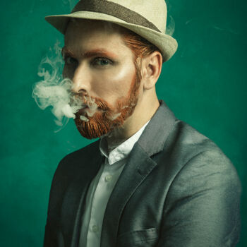 Photography titled "Smoking Van Gogh" by Mathilde Oscar, Original Artwork, Digital Photography