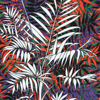 Dessin intitulée "Palmiers" par Mathilde Weyl, Œuvre d'art originale, Encre