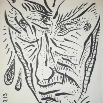 Drawing titled "It Surely Came" by Pertti Matikainen, Original Artwork, Marker