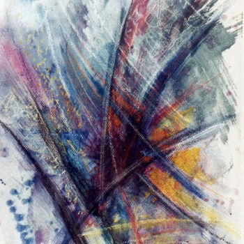 Schilderij getiteld "Winter Lines" door Pertti Matikainen, Origineel Kunstwerk, Aquarel