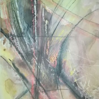 Painting titled "Lines 1" by Pertti Matikainen, Original Artwork, Watercolor