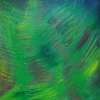 Pittura intitolato "Pure Green" da Pertti Matikainen, Opera d'arte originale, Olio