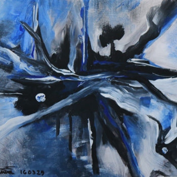 Painting titled "Midnight Blue (Mela…" by Pertti Matikainen, Original Artwork, Acrylic