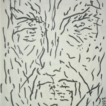 Drawing titled "grumpy-marker-3-a4.…" by Pertti Matikainen, Original Artwork, Marker