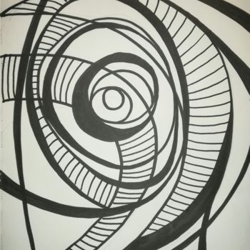Drawing titled "abstract-180514-a4.…" by Pertti Matikainen, Original Artwork, Marker