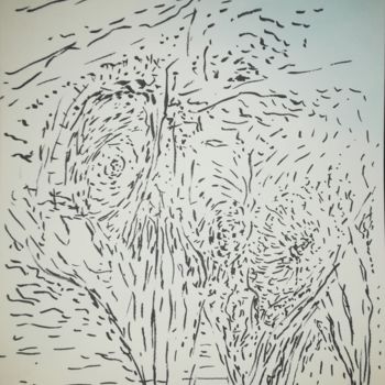 Zeichnungen mit dem Titel "A work in phase 1" von Pertti Matikainen, Original-Kunstwerk