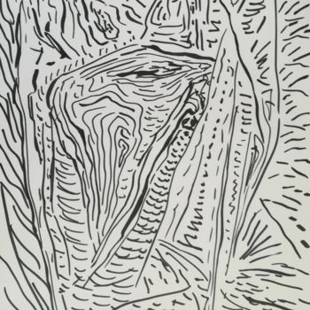 Dessin intitulée "An Untitled drawing" par Pertti Matikainen, Œuvre d'art originale, Marqueur
