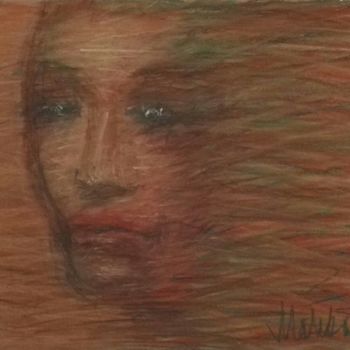 Painting titled "imaginary-faces No…" by Pertti Matikainen, Original Artwork, Pastel