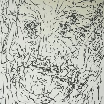 Drawing titled "expressions-at-the-…" by Pertti Matikainen, Original Artwork, Marker