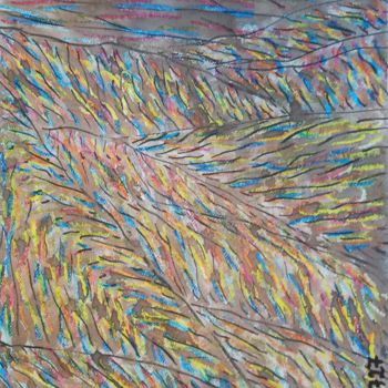 Drawing titled "mountains-180727-a3…" by Pertti Matikainen, Original Artwork, Marker