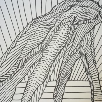 Zeichnungen mit dem Titel "Drawing on phase one" von Pertti Matikainen, Original-Kunstwerk, Marker