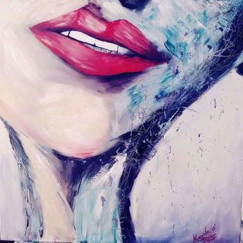 Painting titled "Kiss" by Matina Gagasouli, Original Artwork, Oil