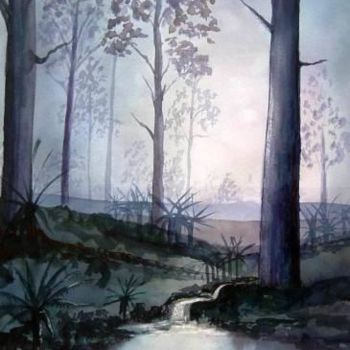 Pittura intitolato "waterfall" da Joel Spencer, Opera d'arte originale, Olio