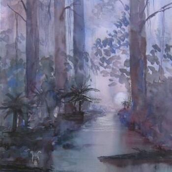 Pittura intitolato "lyrebird" da Joel Spencer, Opera d'arte originale, Olio