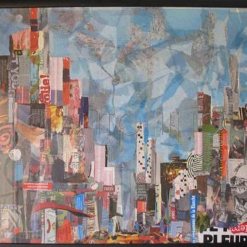 Collages intitulée "NY" par C.Antonino, Œuvre d'art originale