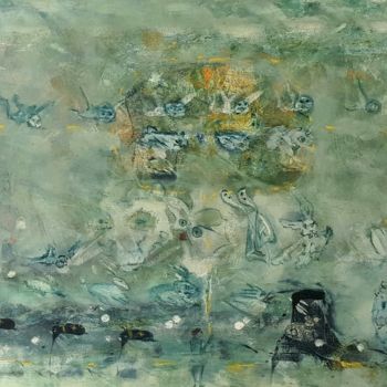 Pintura intitulada "Abstract 20/17" por Mats Kade, Obras de arte originais, Acrílico