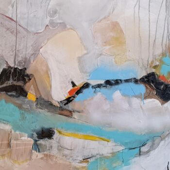 Pintura intitulada "Abstract 5/22" por Mats Kade, Obras de arte originais, Óleo