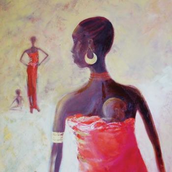 Painting titled "Les soeurs" by Karine Matsaeff, Original Artwork