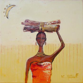 Painting titled "Soir" by Karine Matsaeff, Original Artwork