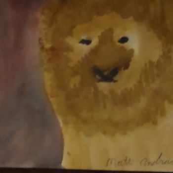 Painting titled "Lion" by Matt Andrade, Original Artwork