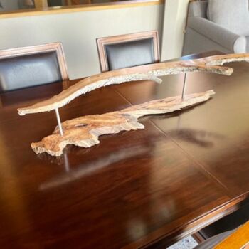 Художественная композиция под названием "Wood Centerpiece" - Matt Christine, Подлинное произведение искусства, Столовое иску…