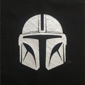 "MANDALORIAN" başlıklı Tablo Matteo Calconi tarafından, Orijinal sanat, Serigrafi Ahşap Sedye çerçevesi üzerine monte edilmiş