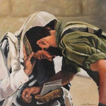 Pittura intitolato "BLESSING IN JERUSAL…" da Matteo Pezzano Mp Pittore, Opera d'arte originale, Acrilico