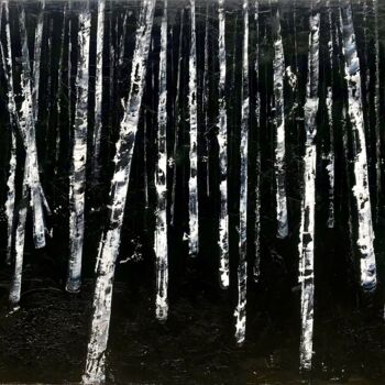 Pittura intitolato "Wood of Castle Dark" da Matthias Lupri, Opera d'arte originale, Olio Montato su Telaio per barella in le…