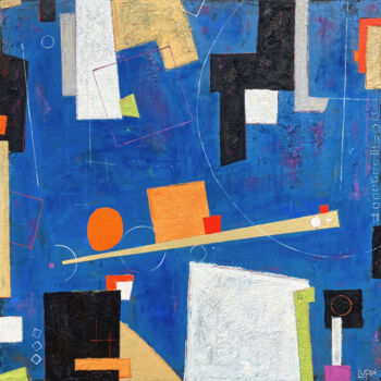 Pittura intitolato "Order Blue Cosmic ii" da Matthias Lupri, Opera d'arte originale, Olio Montato su Telaio per barella in l…
