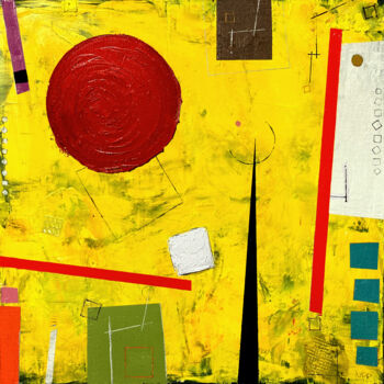 Картина под названием "Okeo Square '53" - Matthias Lupri, Подлинное произведение искусства, Масло Установлен на Деревянная р…