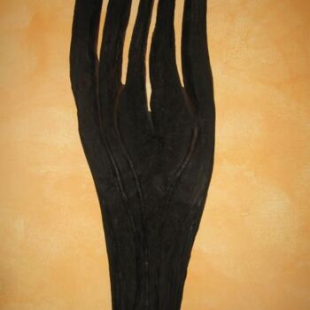 Скульптура под названием "Hand1" - Matthias Trott, Подлинное произведение искусства, Дерево