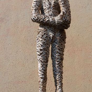 Skulptur mit dem Titel "stillSTAND" von Matthias Trott, Original-Kunstwerk, Holz