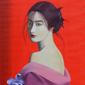 Pintura intitulada "Chinese Girl" por Matthias Kreher, Obras de arte originais, Acrílico