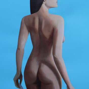 Painting titled "Rückenakt" by Matthias Kreher, Original Artwork, Acrylic
