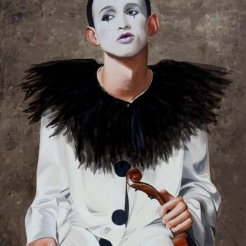 Pintura titulada "Pierrot" por Matthias Kreher, Obra de arte original, Acrílico