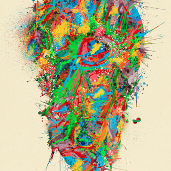 Arts numériques intitulée "Rainbow Vomit Serie…" par Bibs, Œuvre d'art originale, Peinture numérique