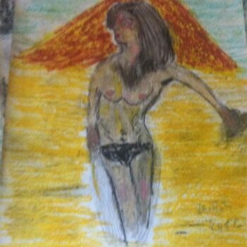 Рисунок под названием "cleopatra" - Mattia Baldin, Подлинное произведение искусства, Цветные карандаши