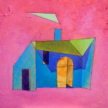 Peinture intitulée "Pink Solstice" par Mattia Riccadonna, Œuvre d'art originale, Huile