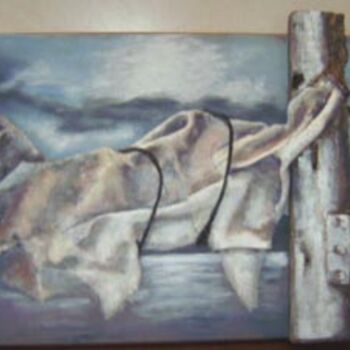 Painting titled "Voile au couchant" by Maty, Original Artwork, Oil