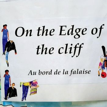 Colagens intitulada "On the edge of the…" por Maty, Obras de arte originais, Colagens