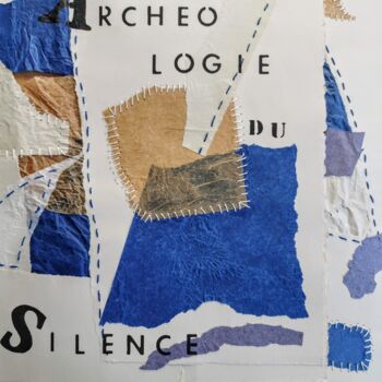 Collagen mit dem Titel "Archéologie du sile…" von Maty, Original-Kunstwerk, Collagen