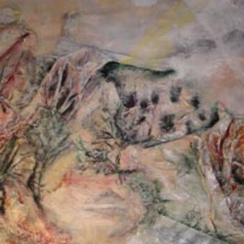 Pintura intitulada "Paysage dans la bru…" por Maty, Obras de arte originais, Óleo