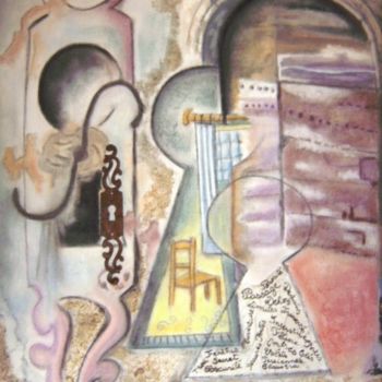 Malerei mit dem Titel "Trous de serrure" von Maty, Original-Kunstwerk, Pastell