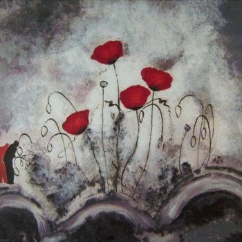 Malerei mit dem Titel "Fleurs sybillines" von Maty, Original-Kunstwerk, Öl