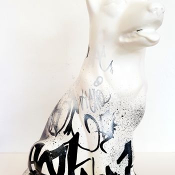 Sculptuur getiteld "graffdog" door Maud Llorente, Origineel Kunstwerk, Acryl