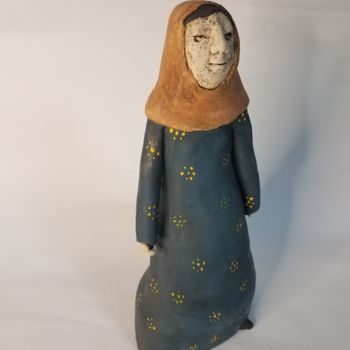 Sculptuur getiteld "Nour" door Maude Le Duc, Origineel Kunstwerk, Keramiek