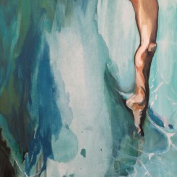 Peinture intitulée "le saut" par Maude Ovize, Œuvre d'art originale